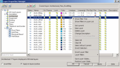 Управление слоями в AutoCAD 2005