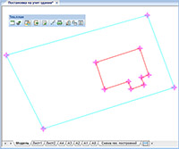 PlanTracer ТехПлан Pro Пример отображения координированного здания и земельного участка