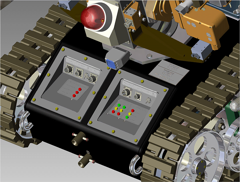 Общий вид мобильного робота ВАРАН (слайды получены из Autodesk DWF-Viewer) Общий вид мобильного робота ВАРАН (слайды получены из Autodesk DWF-Viewer)