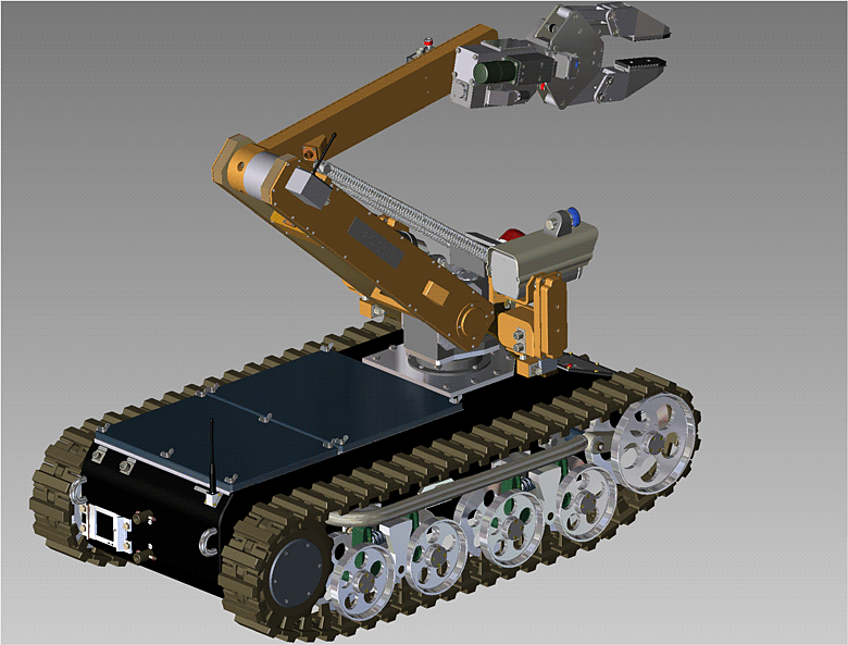 Общий вид мобильного робота ВАРАН (слайды получены из Autodesk DWF-Viewer) Общий вид мобильного робота ВАРАН (слайды получены из Autodesk DWF-Viewer)