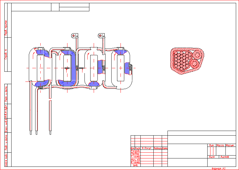 AutoCAD. Обмотка электродвигателя AutoCAD. Обмотка электродвигателя